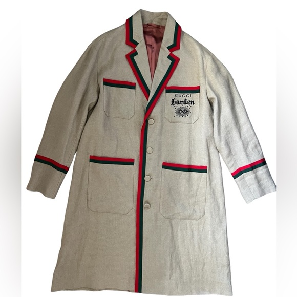 Gucci Garden 2017 Collection Alessandro Michele Linen Coat Size IT38 / US M - Picture 13 of 14